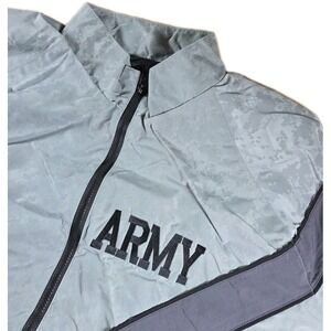 JWOD Skilcraft US Army IPFU Physical Fitness Jacket Windbreaker Gray Size‎ Large